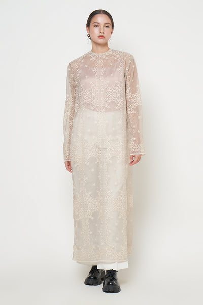 Gia Long Tunic Top in Nude Olive