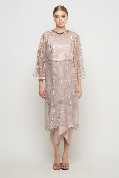 Ashwave Dress in Nude Grey