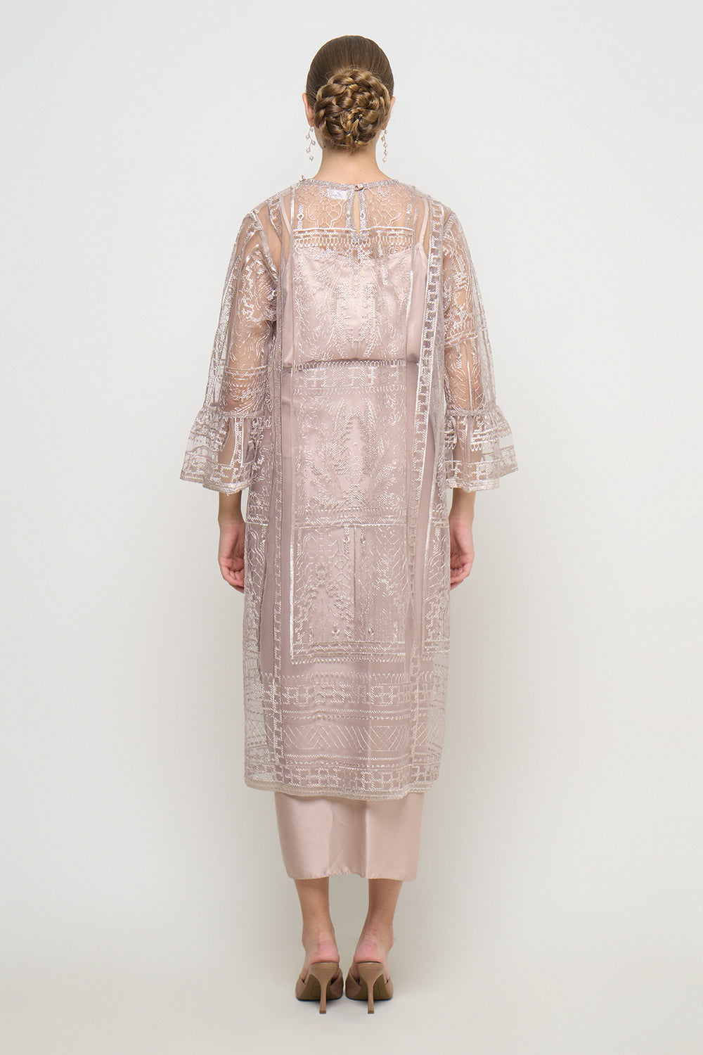 Ashwave Dress in Nude Grey