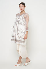 Peony Tunic Dress in White