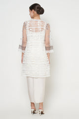 Peony Tunic Dress in White