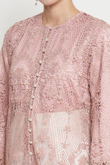 Lune Long Outer Top in Peach