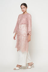 Lune Long Outer Top in Peach