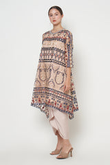 Suchi Tunic Dress in Nude Gold