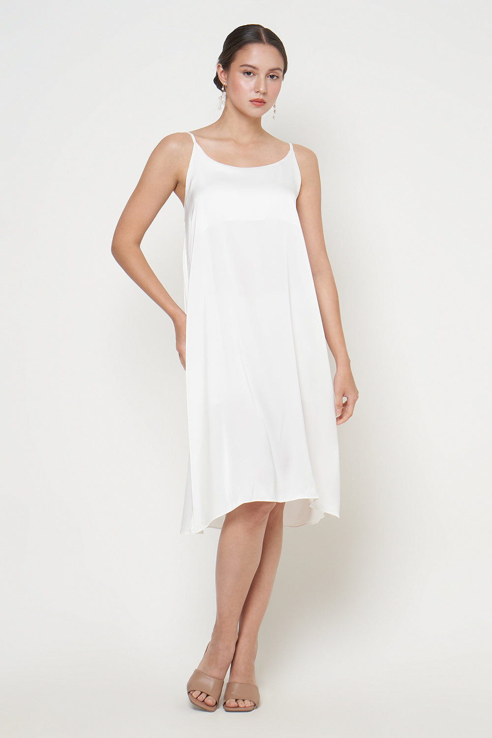 Fara Camisole Dress in Broken White