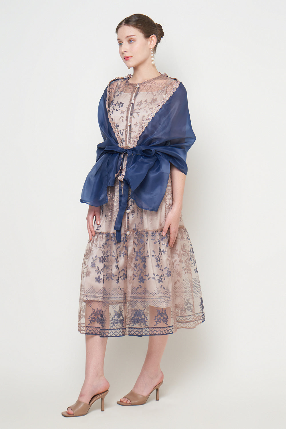 Jameela Dress in Navy