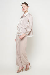 Gamita Jacket Top in Etoupe White