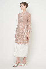 Cala Lilly Long Kebaya Top in Beige
