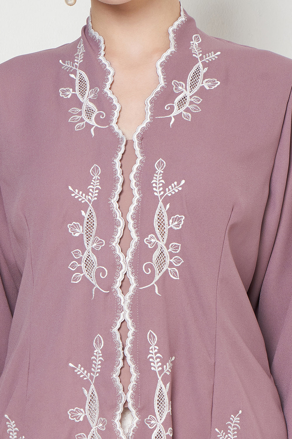 Cala Lilly Long Kebaya Top in Mauve