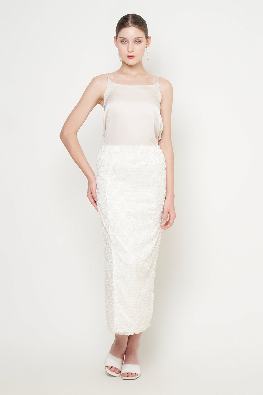 Tenun Skirt in Ivory