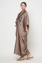 Hania Kaftan Dress in Dark Brown