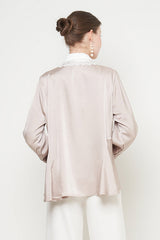 Gamita Zipper Top in Etoupe White