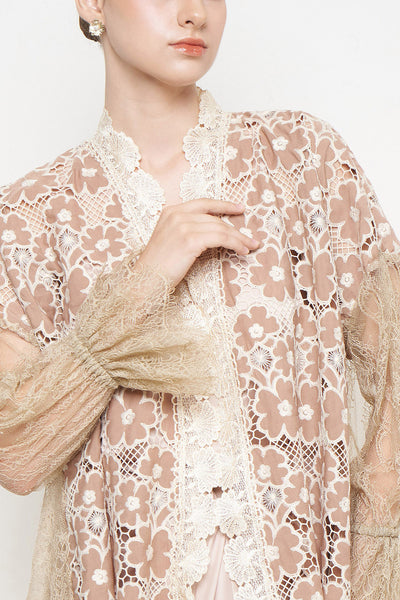 Bestari Outer Top in Nude Brown