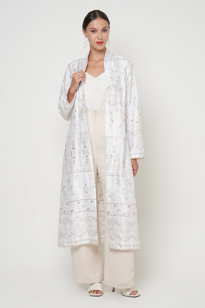 Numa Long Outer Top in White