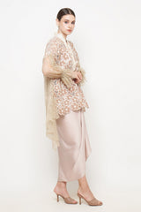 Bestari Outer Top in Nude Brown