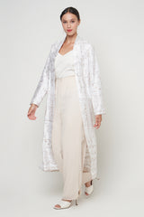 Numa Long Outer Top in White