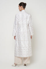 Numa Long Outer Top in White