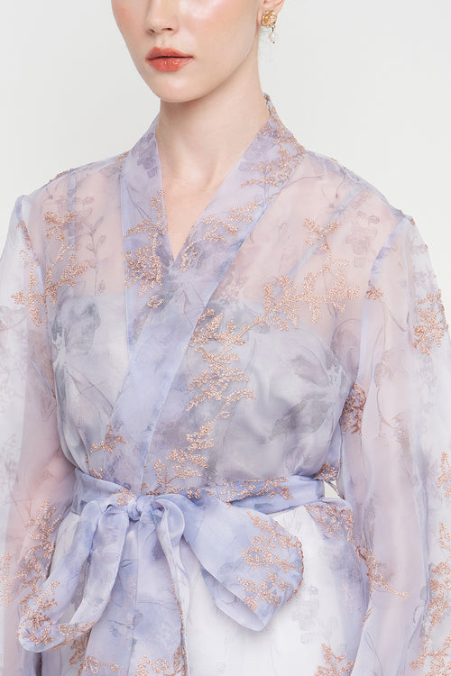 Luna Kimono Top in Purple Grey