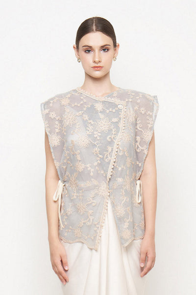 Emily Outer Top in Misty Blue