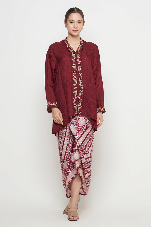 Ishita Set in Maroon