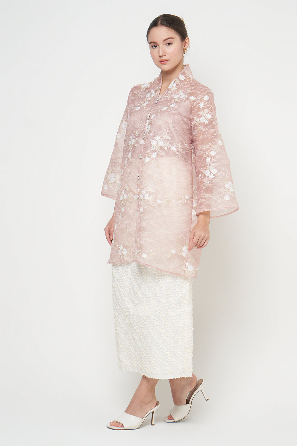 Rehana Kebaya Top in Blush Pink