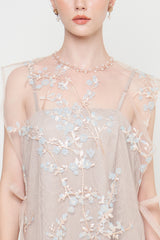 Sol Cape Dress in Beige