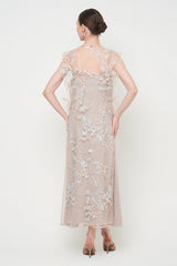 Sol Cape Dress in Beige