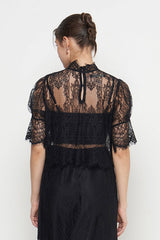 Novara Crop Top in Black