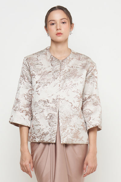 Klaira Outer Top in White Gold
