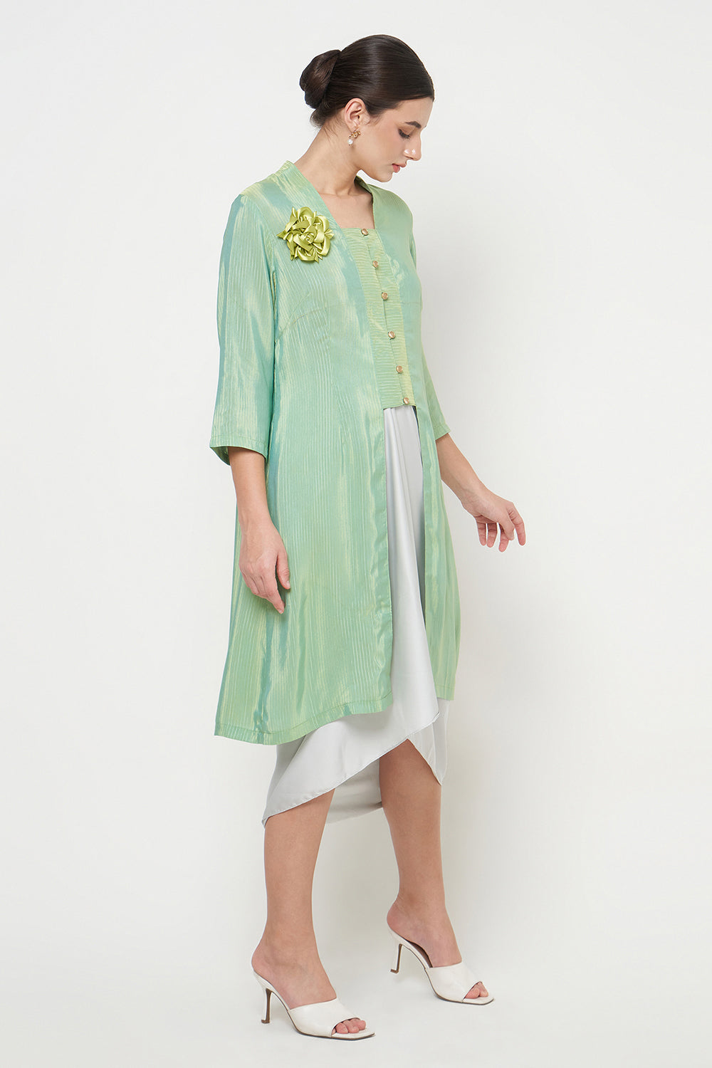 Wardani Kebaya Top in Emerald Green