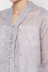 Endah Kebaya Top in Grey