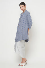 Anjani Kebaya Top in Denim Blue