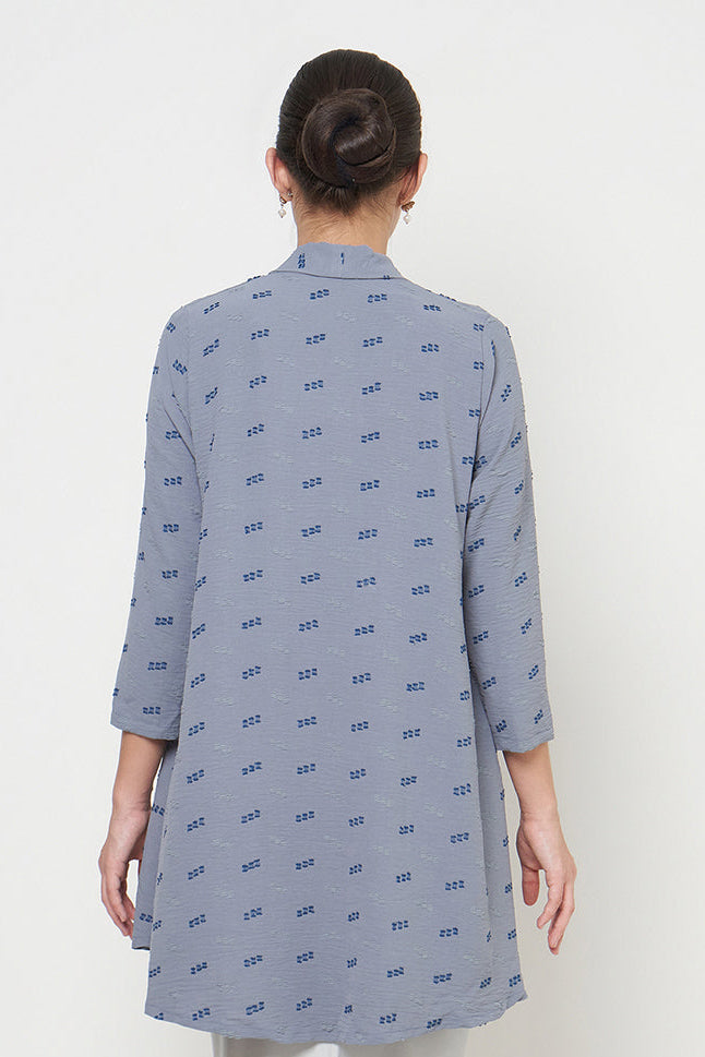 Anjani Kebaya Top in Denim Blue