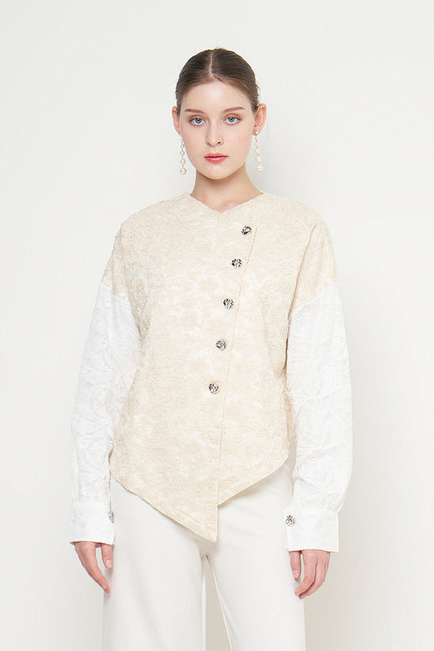 Gemati Top in Cream White
