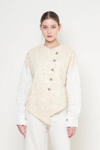 Gemati Top in Cream White
