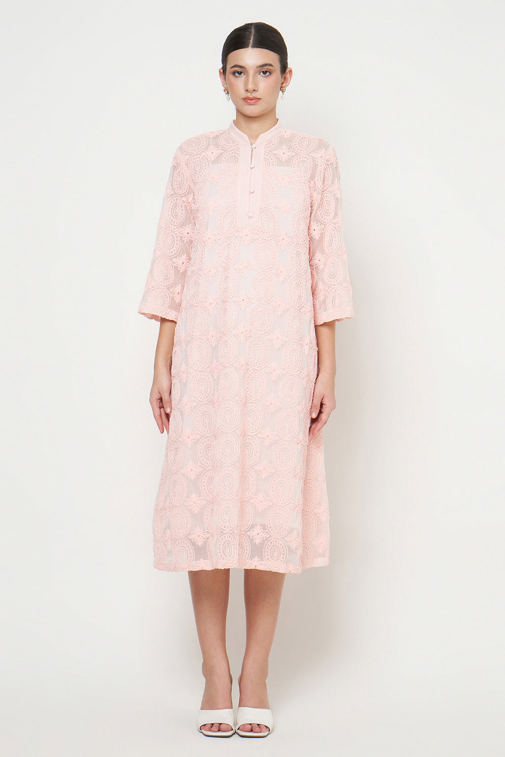 Marian Dress in Peach