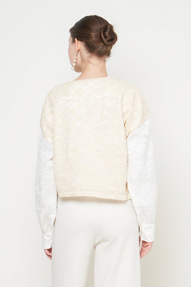 Gemati Top in Cream White