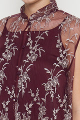 Mayleen Dress in Maroon