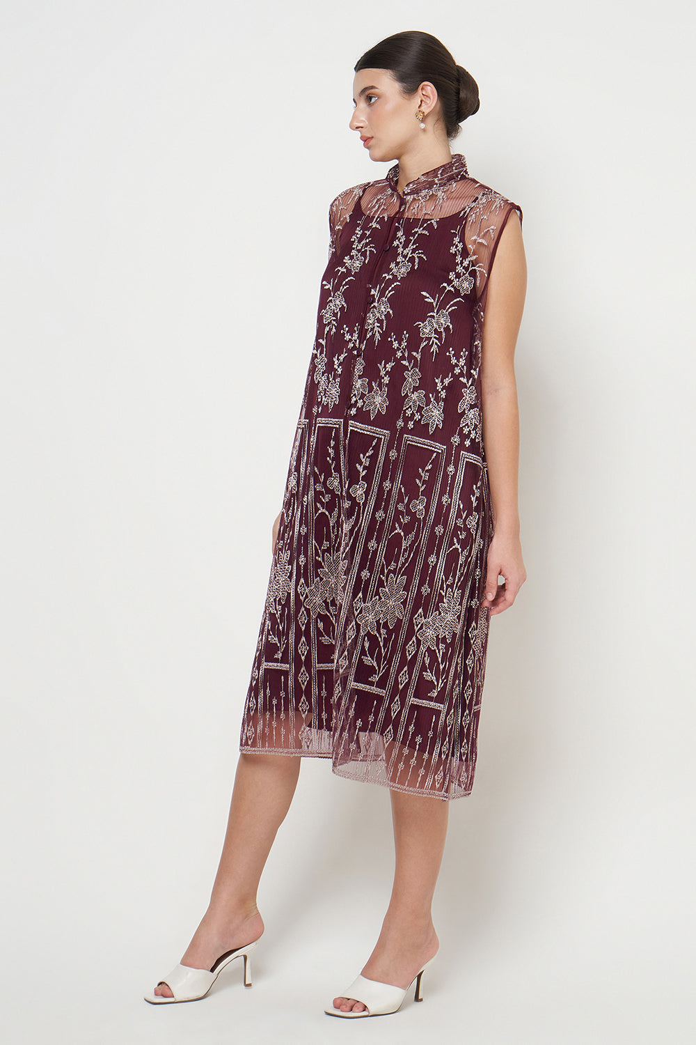 Mayleen Dress in Maroon