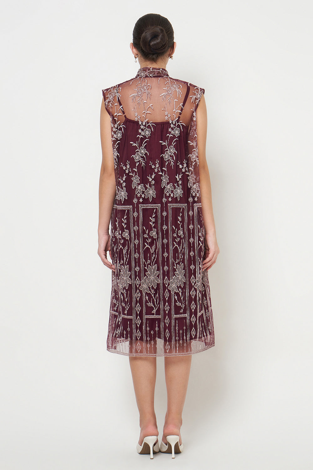 Mayleen Dress in Maroon