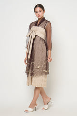 Dewita Kebaya Dress in Brown