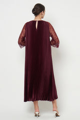 Vilana Dress in Maroon Burgundy