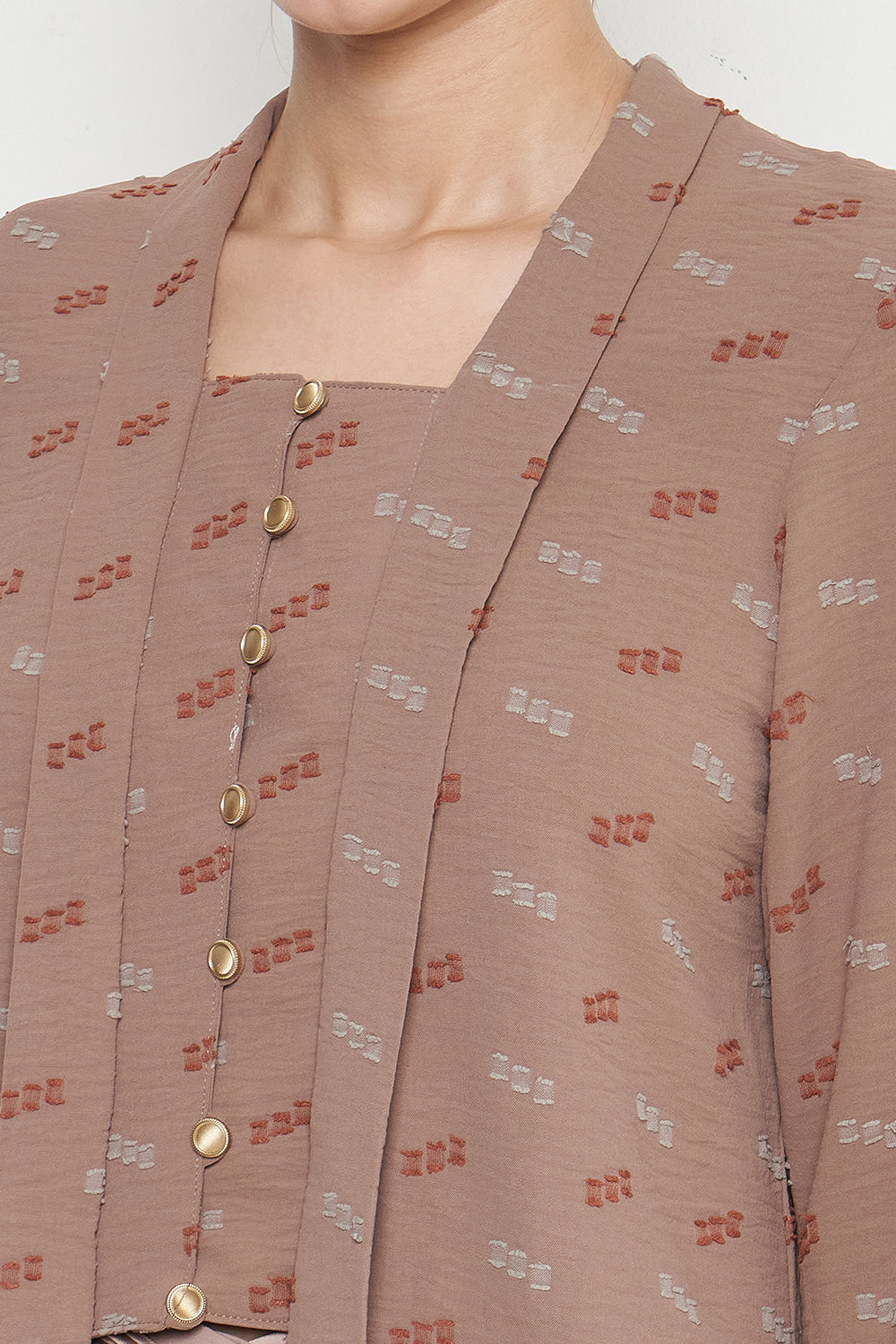 Andini Kebaya Top in Brown