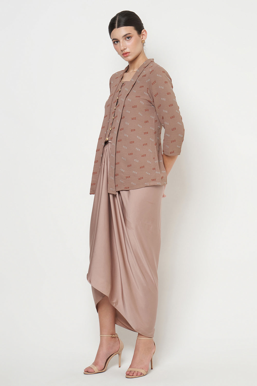 Andini Kebaya Top in Brown
