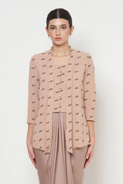 Andini Kebaya Top in Pale Brown