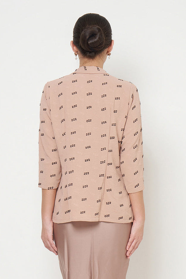 Andini Kebaya Top in Pale Brown