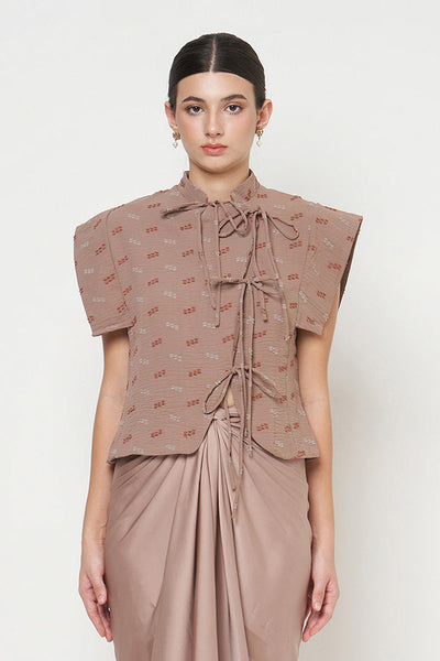 Zora Top in Brick Red