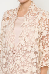 Kusuma Flower Outer Top in Warm Ivory Nude