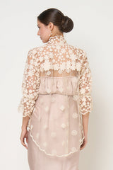 Kusuma Flower Outer Top in Warm Ivory Nude