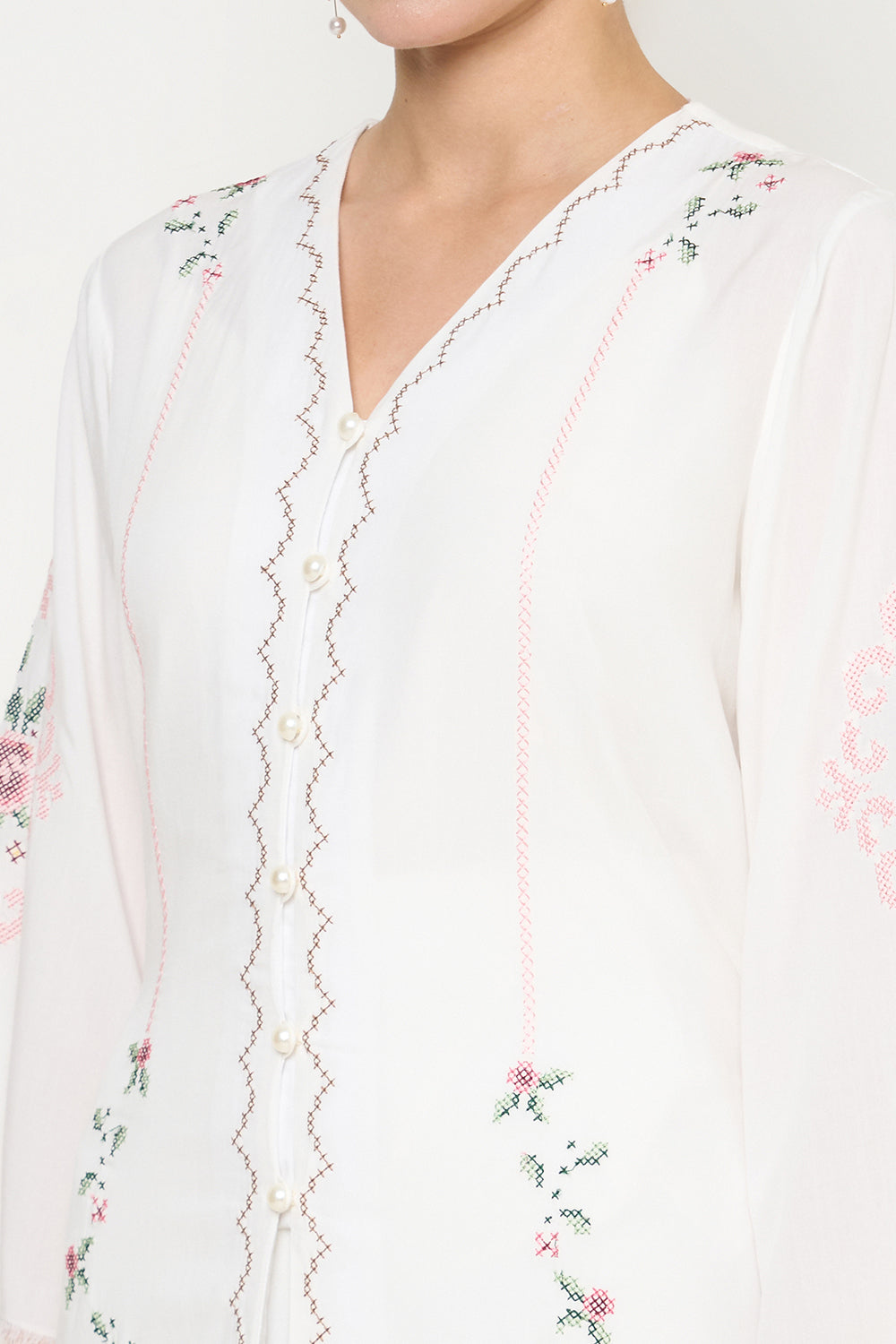 Mekar Tunic Top in Ethernal White